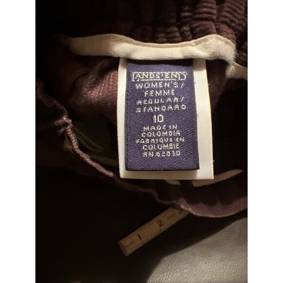 Lands' End Women's Skirt Size 10 Brown Corduroy Knee Length - Picture 2 of 2